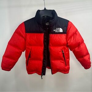The North Face Youth 1996 Retro Nuptse Jacket Red / black sz 7